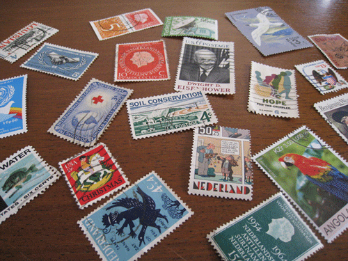 名古屋の雑貨-使用済み切手セット